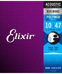 Elixir 11150 PolyWeb Bronze 12-String Light 10-47, 10-27 struny akustyczne