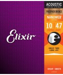 Elixir 16002 NanoWeb Phosphor Bronze Extra Light 10-47 struny akustyczne