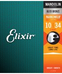 Elixir 11500 Light 10 Mando 8020 NanoWeb - struny do mandoliny